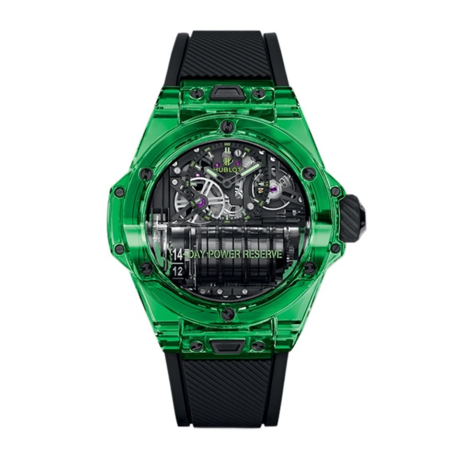 Đồng Hồ Hublot Big Bang MP-11 Power Reserve 14 Days Green Saxem 45mm 911.JG.0129.RX