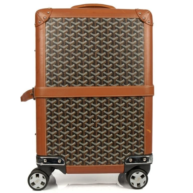 Goyard Bourget Trolley Case in Black, Leather