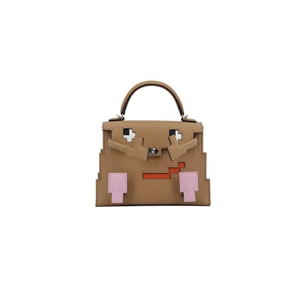 Túi Hermes Kelly Doll Quelle Idole Picto Chai Mauve Terre Celeste with Palladium Hardware